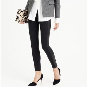 J. Crew Pixie Pant with Leather Tuxedo Stripe